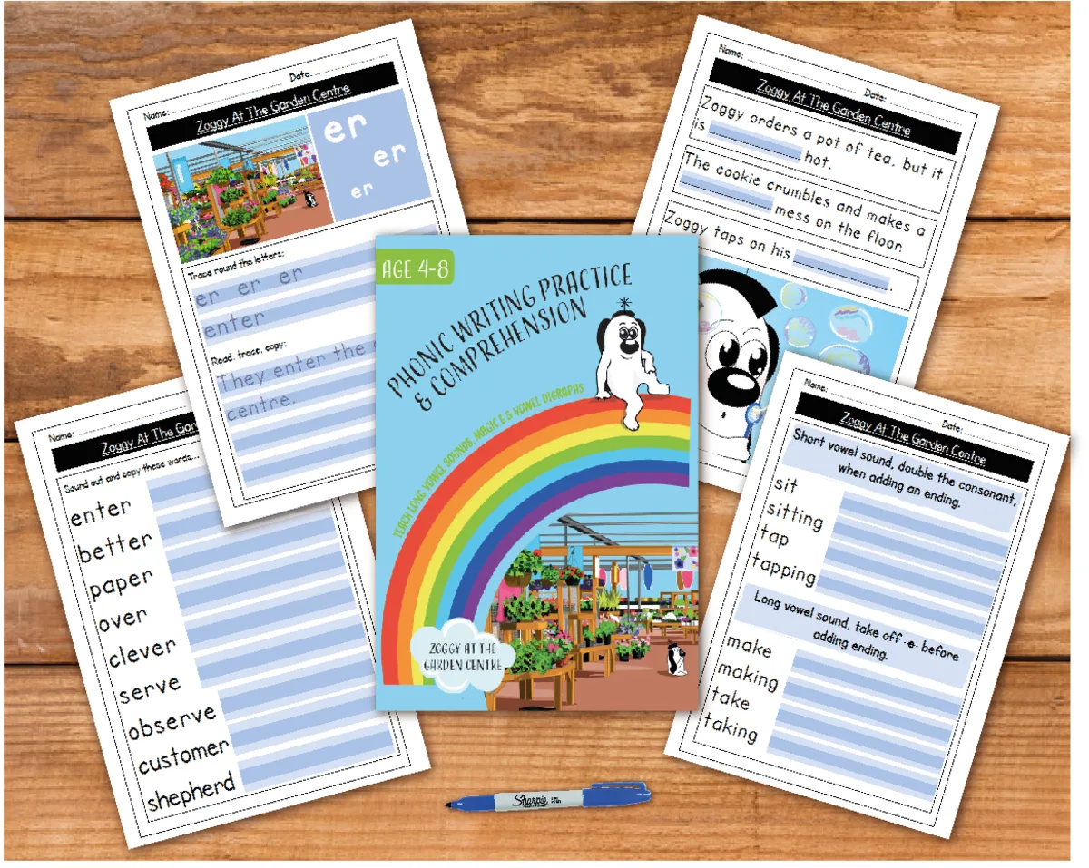 An educational teaching resource from Guinea Pig Education entitled Writing And Comprehension Practice: Zoggy At The Garden Centre (4-8 years) downloadable at Teach Simple.