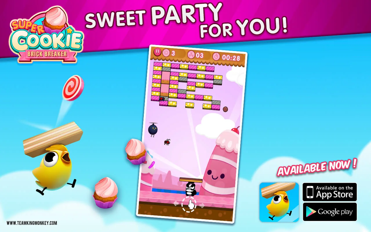 super_cookie_brick_breaker screenshot 0