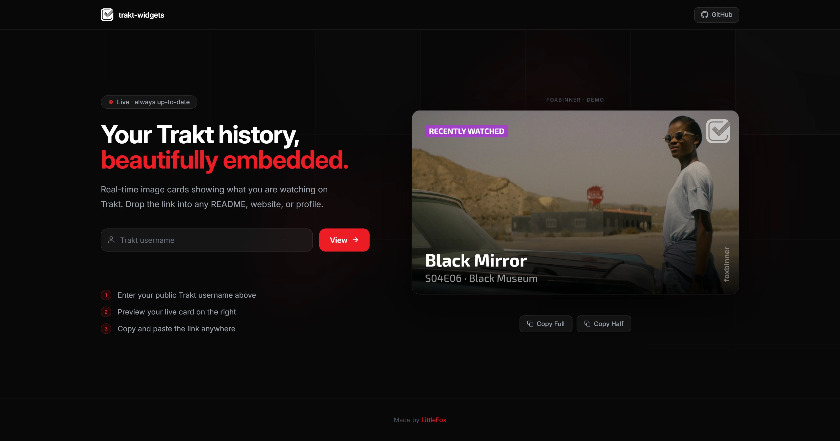 Trakt Widgets