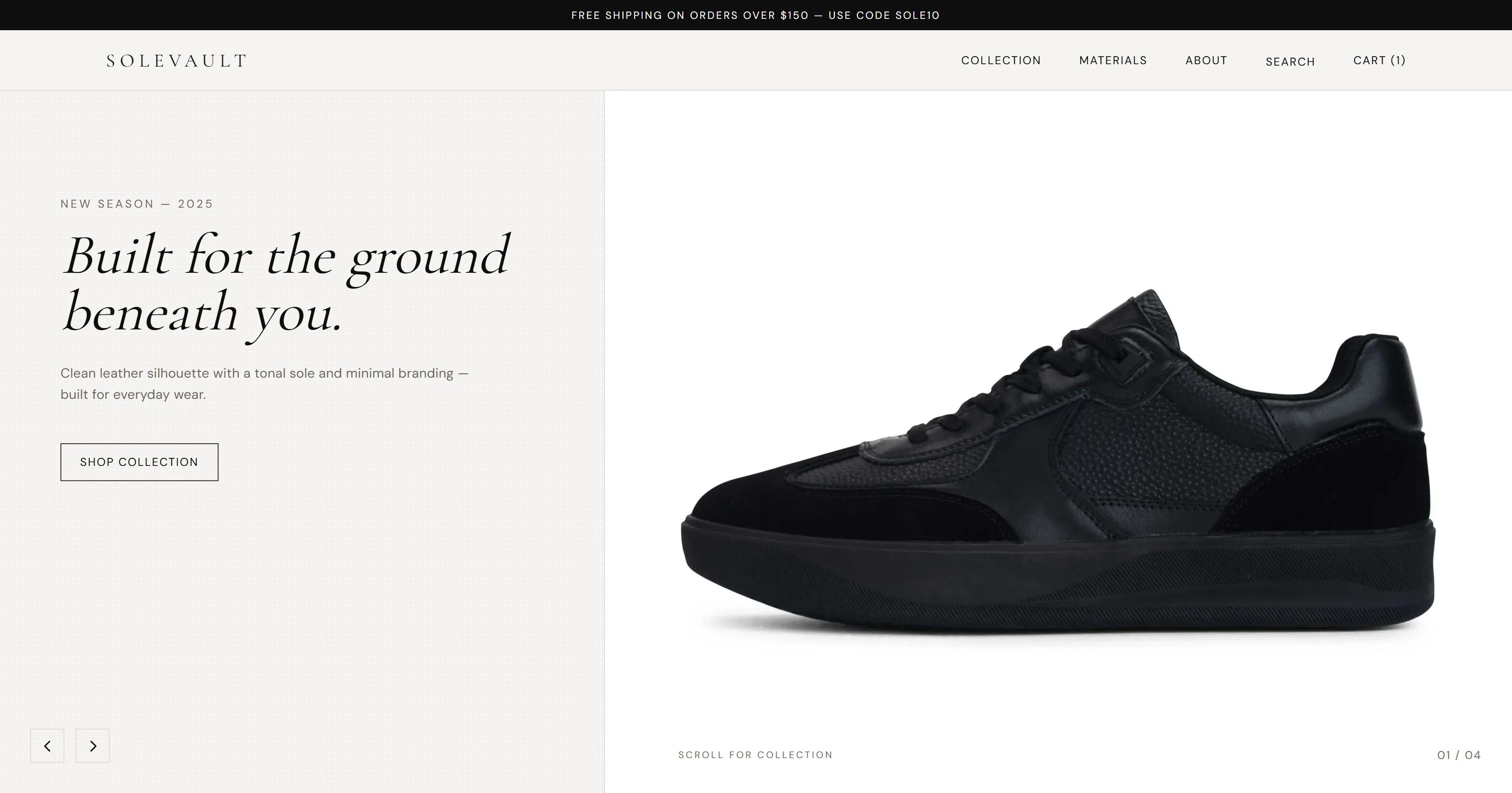 SoleVault Shoe Site