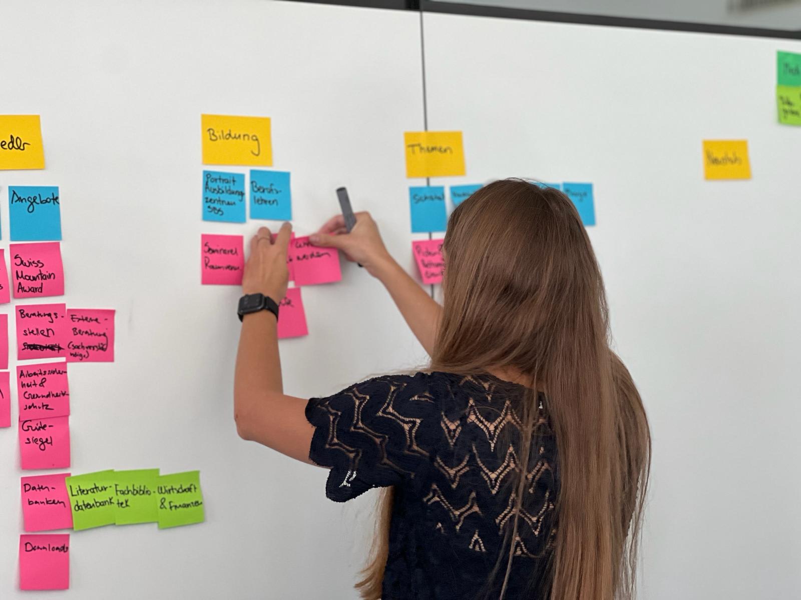 Erarbeitung der Seilbahnen Schweiz Sitemap im UX-Workshop