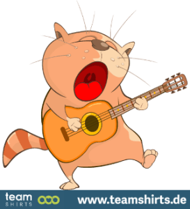 Katze spielt Gitarre