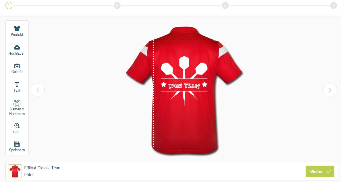 Dart Shirts und Dart Trikot selbst gestalten TeamShirts