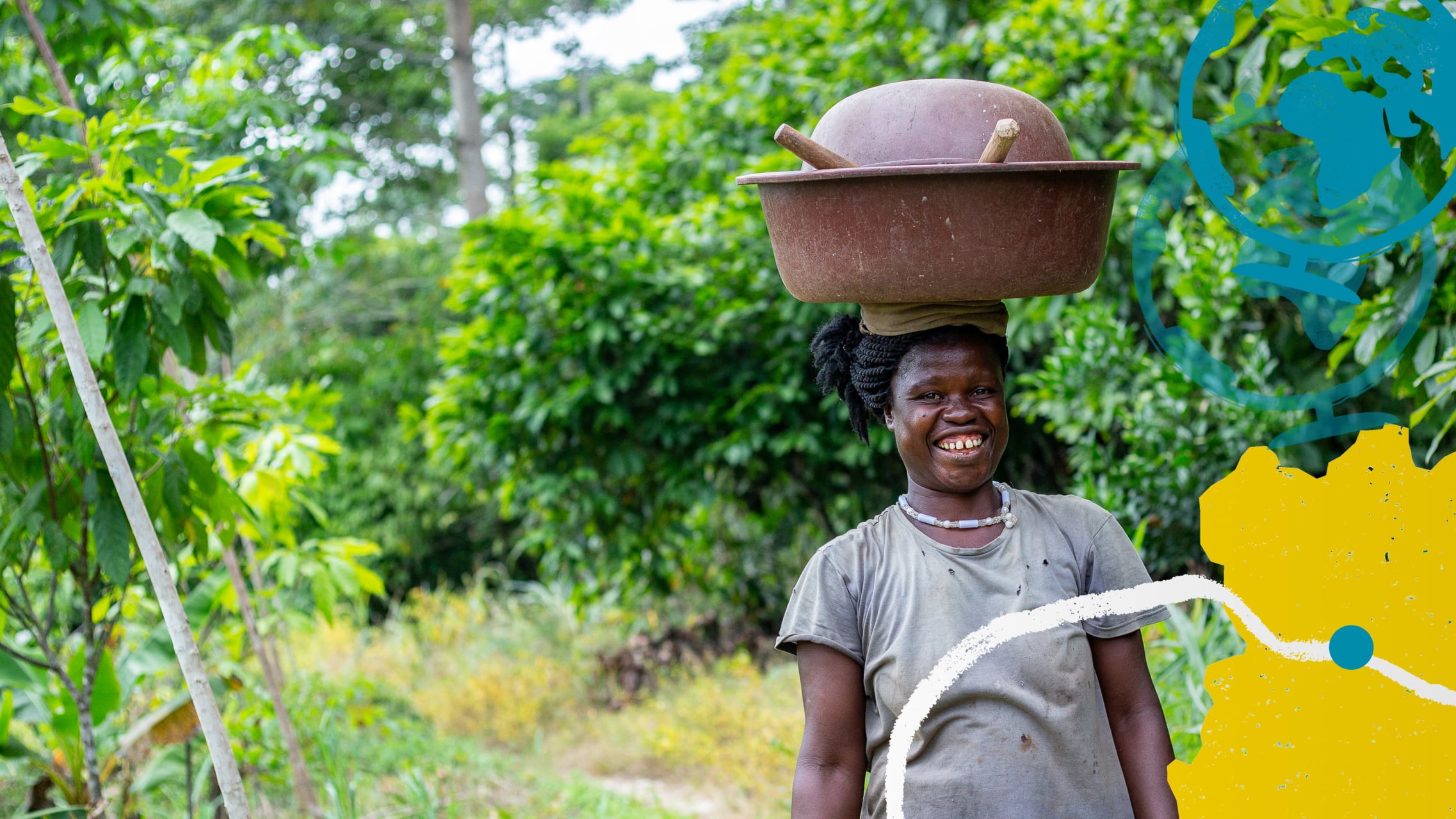 Photo of woman lifting basket