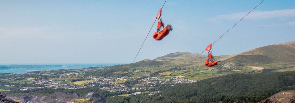 View of Zipwire, Bethesda, Wales