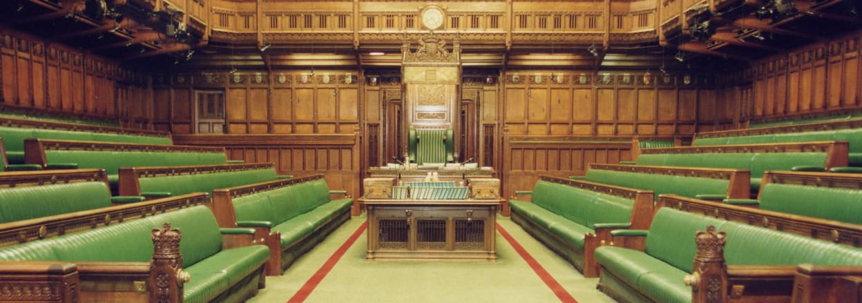 House of Commons Chamber, UK Parliament (2008). Reused via Flickr, under Creative Commons non-commercial license. 