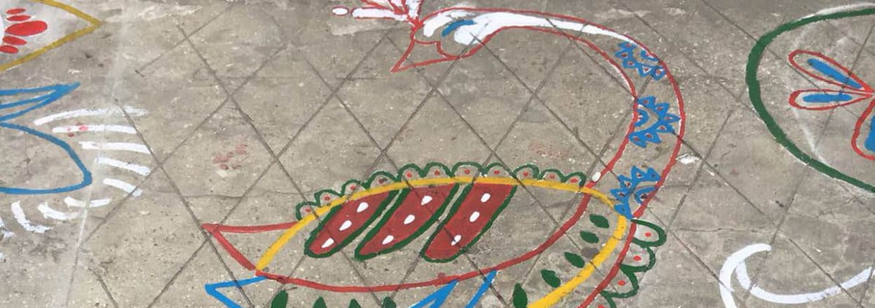 Alpona floor decoration