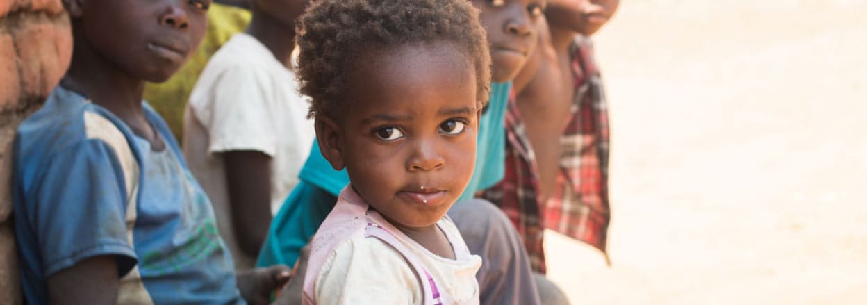 Young girl with not enough food