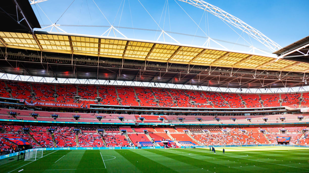 Inside Wembley football stadium