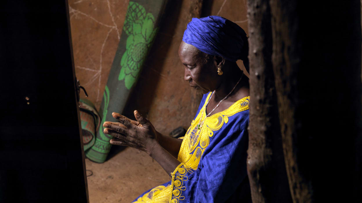 A woman in Chad prays