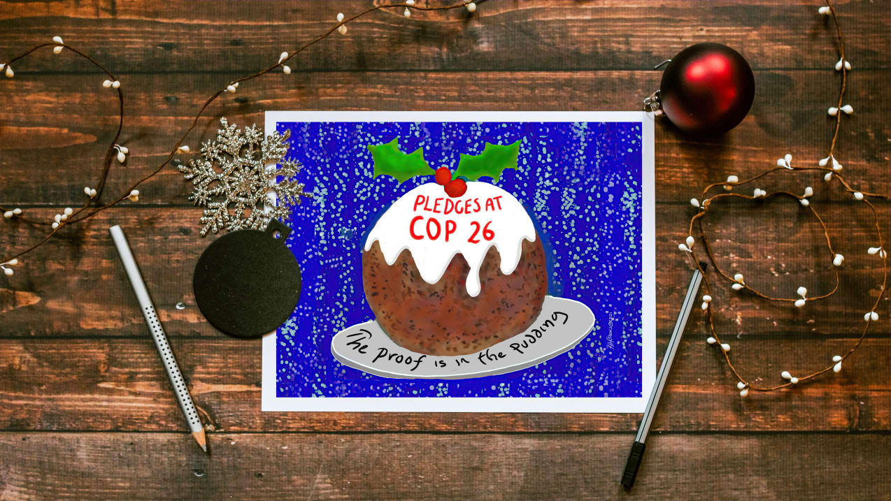 Christmas Card to Boris Johnson after COP26 (Bill Crooks)