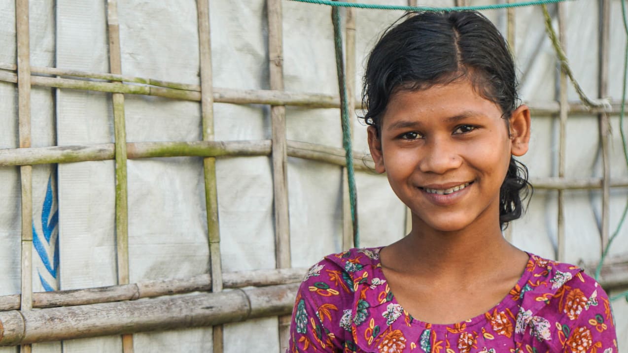 A smiling woman