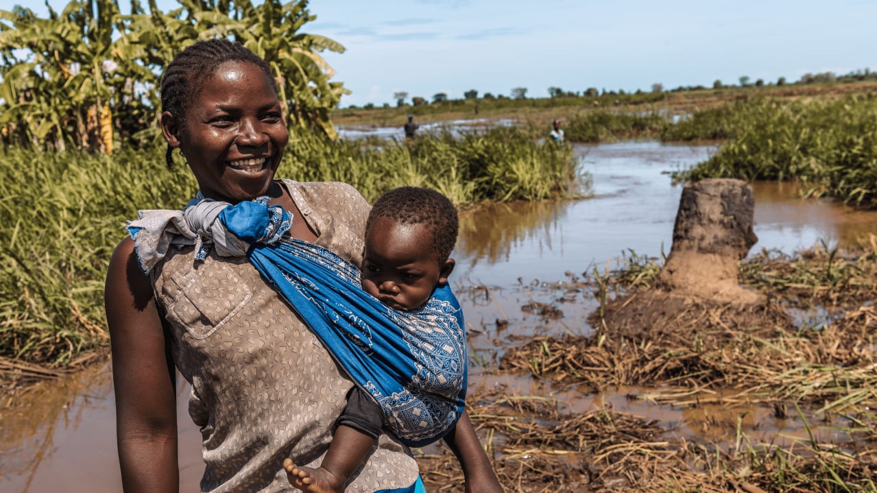 Picture of woman holding a baby
