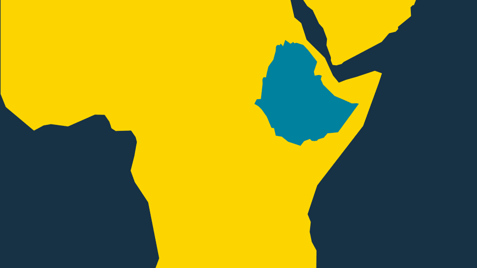 Map graphic of Ethiopia