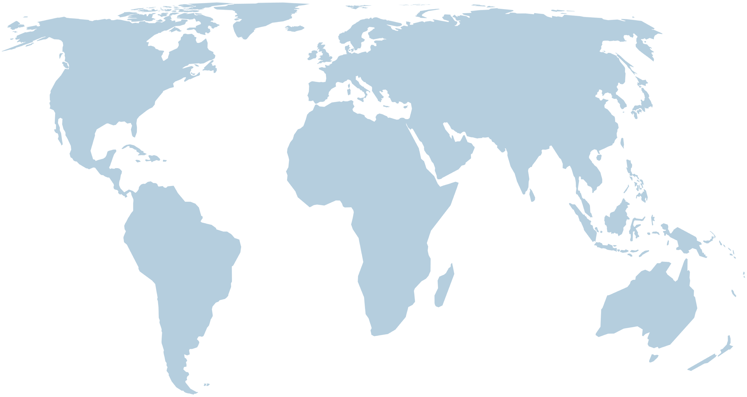 World map showing the countries Tearfund works in
