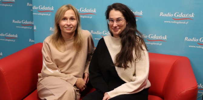 Justyna Bartoszewicz, aktorka Teatru Wybrzeże i Agata Olszewska (fot. P.Puchalski/Radio Gdańsk)