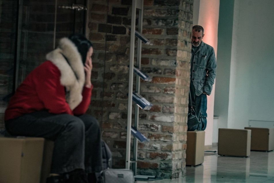 Próba spektaklu SPRAWA DAWIDA FRANKFURTERA, od lewej Marzena Nieczuja Urbańska, Marek Tynda | fot. Mateusz Dąbrowski