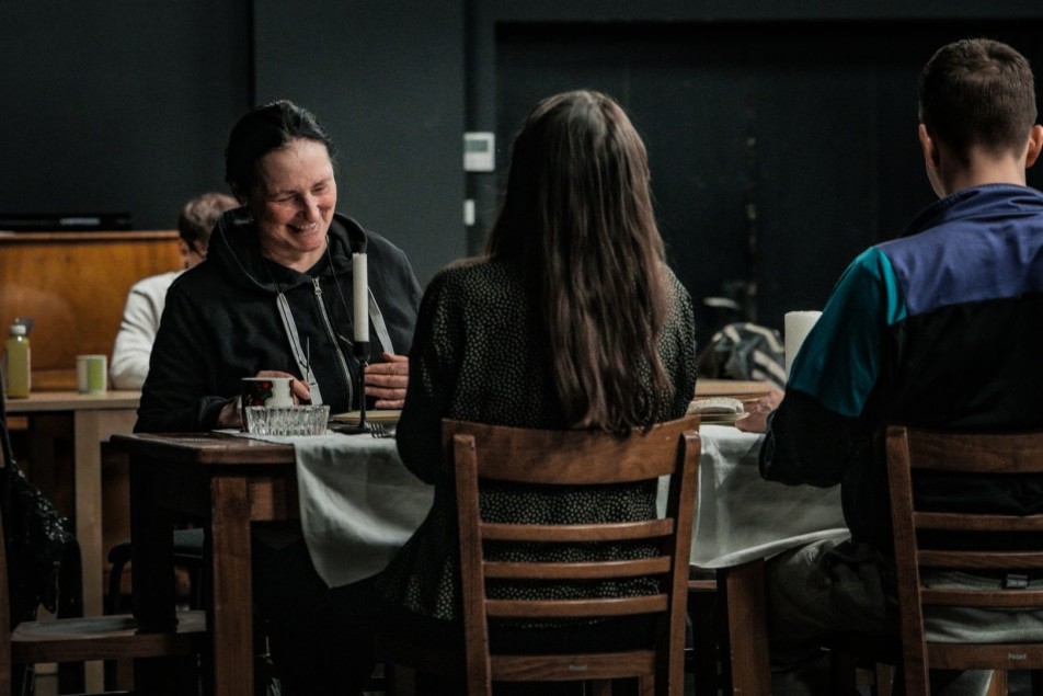 Próba spektaklu SPRAWA DAVIDA FRANKFURTERA | na zdjęciu Marzena Nieczuja Urbańska, fot. Mateusz Dąbrowski 