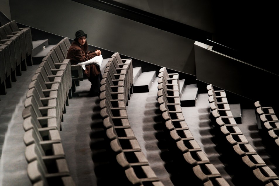 Próba spektaklu SPRAWA DAVIDA FRANKFURTERA | na zdjęciu Karolina Kowalska, fot. Mateusz Dąbrowski 