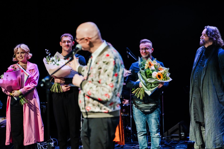 Od lewej: Katarzyna Borkowska, Marcin Miodek, Adam Orzechowski, Michał Siegoczyński, Mariusz Grzegorzek, fot. Mateusz Dąbrowski