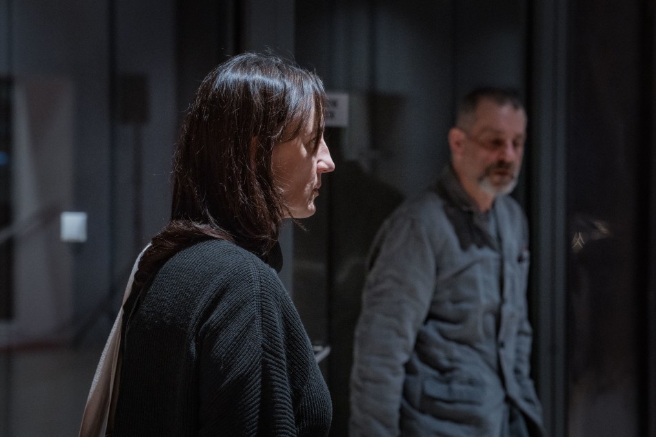 Próba spektaklu SPRAWA DAVIDA FRANKFURTERA, na zdjęciu Anna Kociarz, fot. Mateusz Dąbrowski