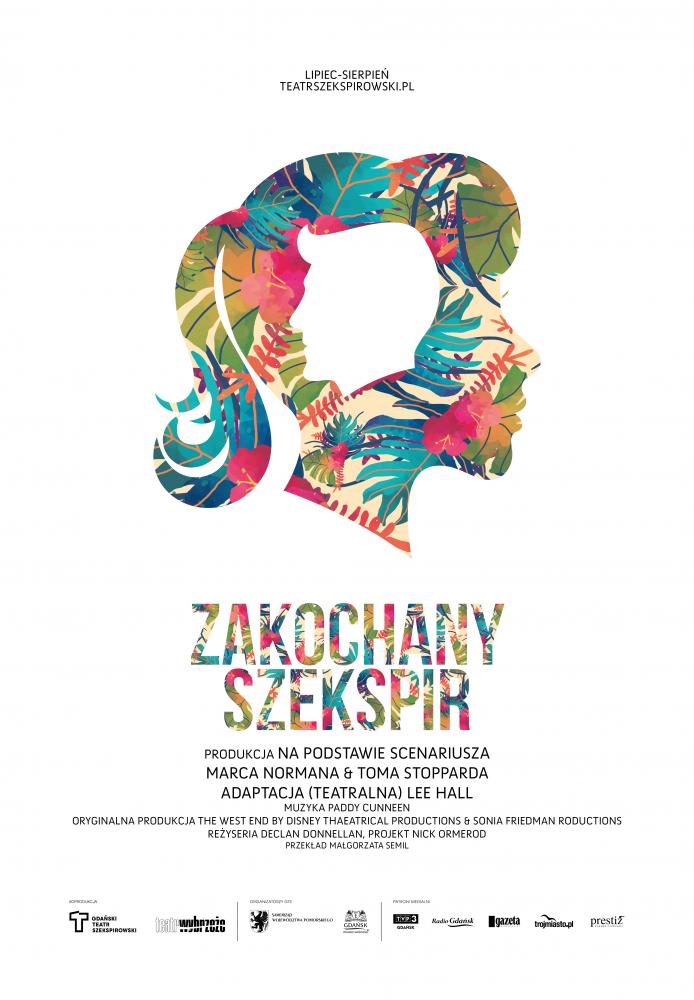 Plakat do spektaklu ZAKOCHANY SZEKSPIR