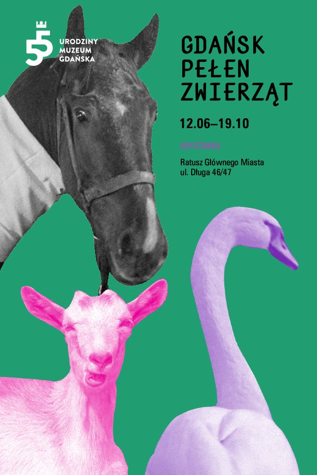 Plakat do spektaklu Gdańsk pełen zwierząt - oprowadzanie kuratorskie