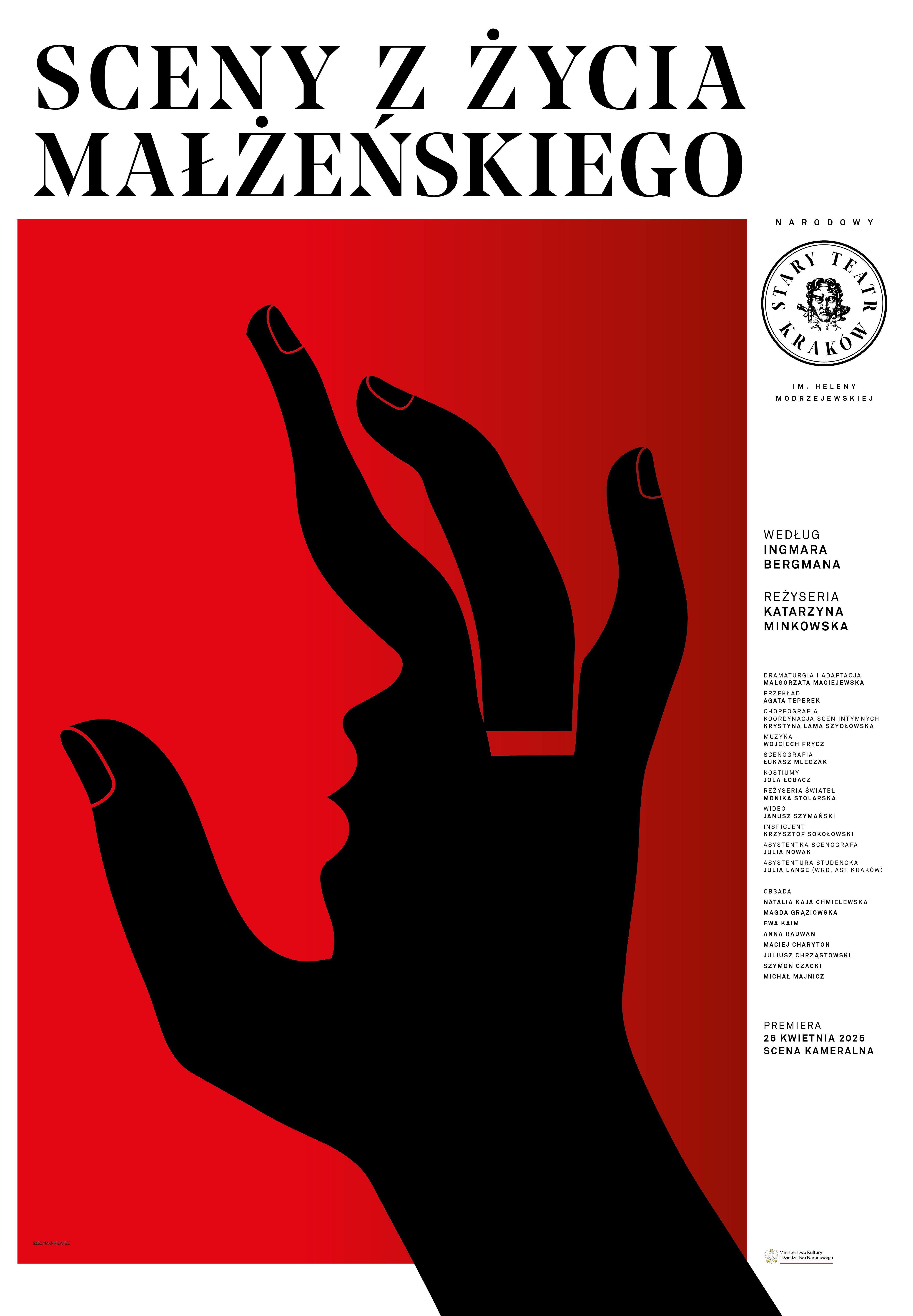 Plakat do spektaklu Sceny z życia małżeńskiego