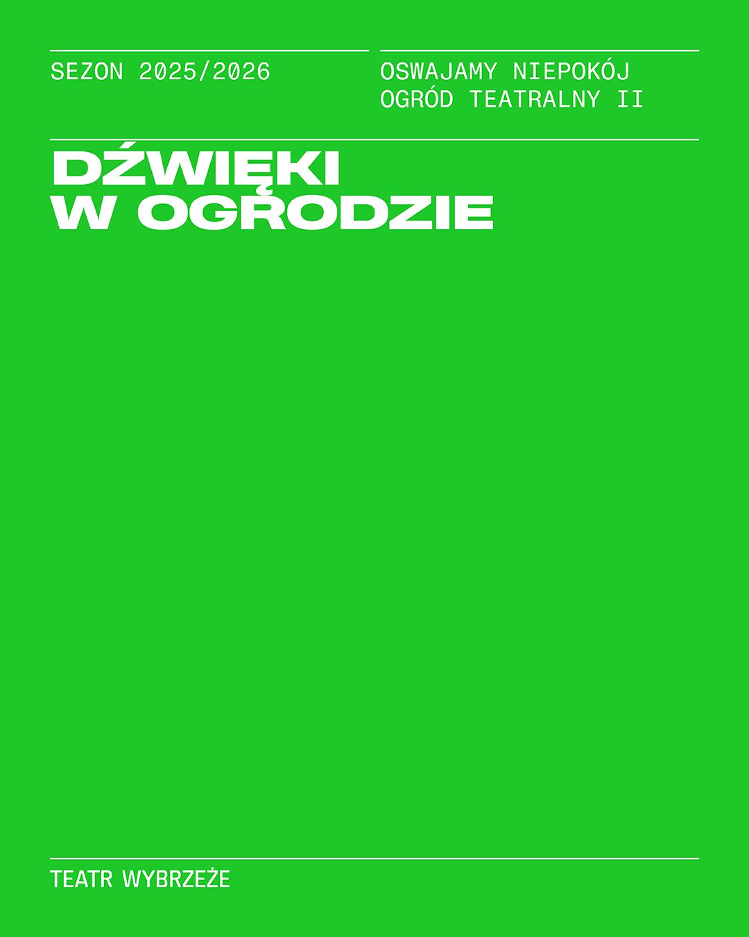 Plakat do spektaklu Dźwięki w ogrodzie