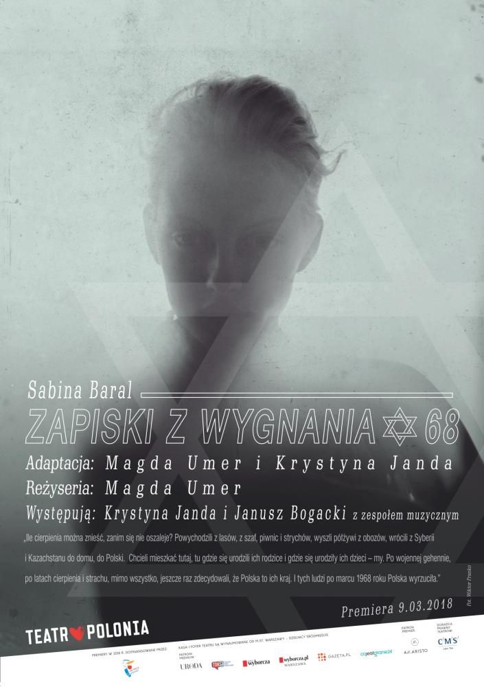 Plakat do spektaklu ZAPISKI Z WYGNANIA