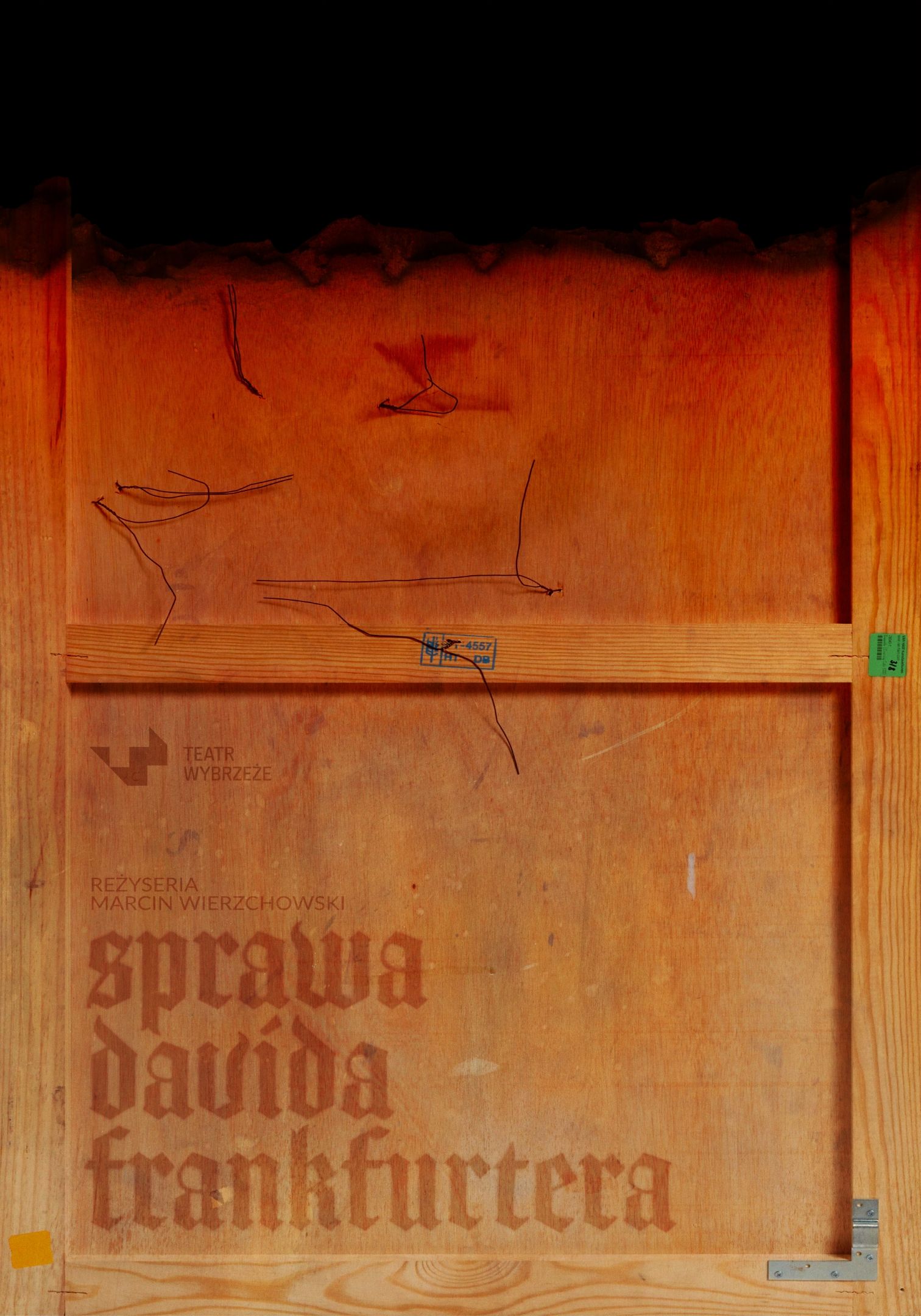 Plakat do spektaklu Sprawa Dawida Frankfurtera