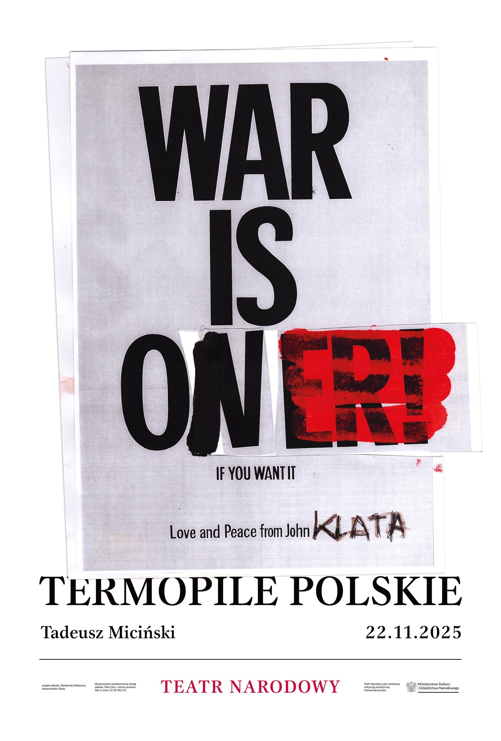 Plakat do spektaklu TERMOPILE POLSKIE