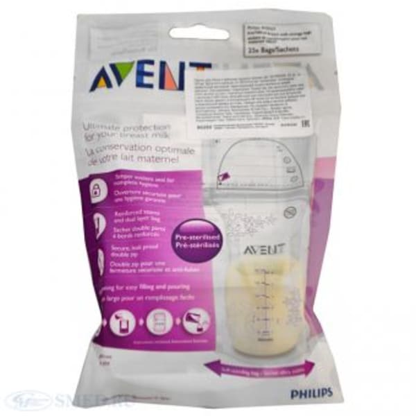 PHILIPS AVENT BREAST MILK STORAGE BAGS 180ML 25 PACKS BPA FREE SCF603/25