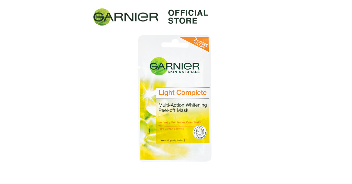 GARNIER Light Complete Whitening Peel Off mask 2x6ml