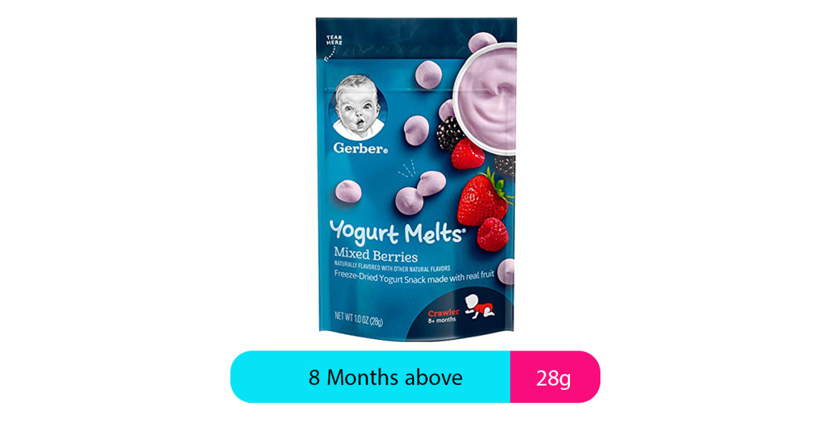 Gerber Yogurt Melts Mixed Berries, (28g)