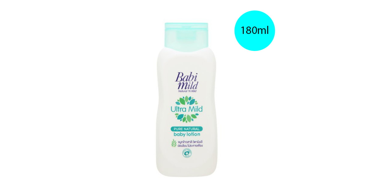 Babi Mild Ultra Mild Pure Natural Baby Lotion (180 ml)
