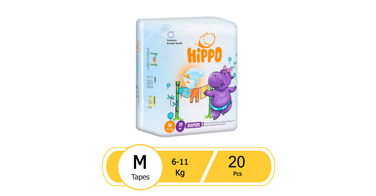 Hippo Baby Diaper Eco Tapes M 20pcs
