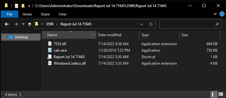 qakbot iso contents