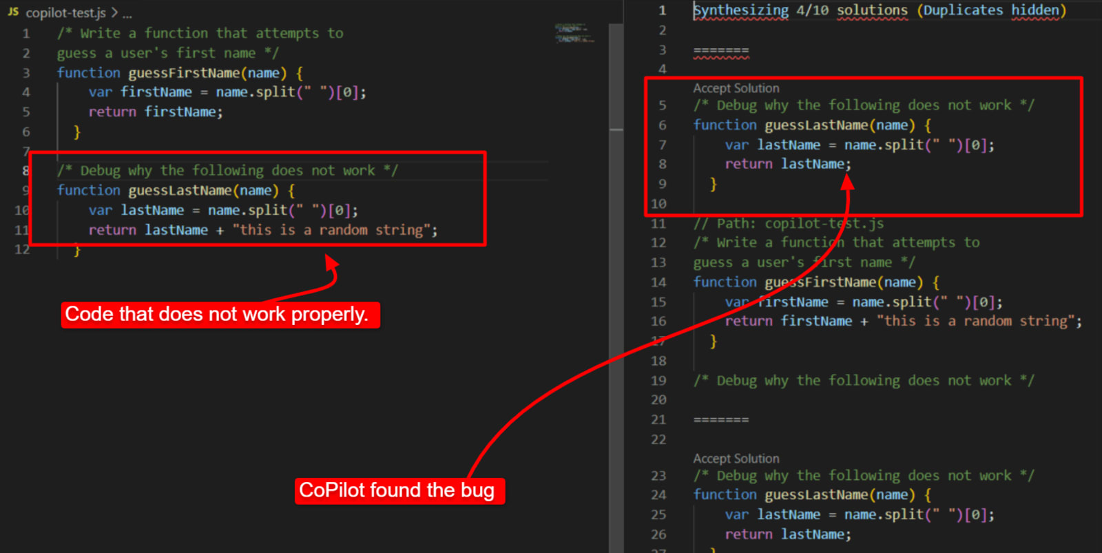 AI debugging code