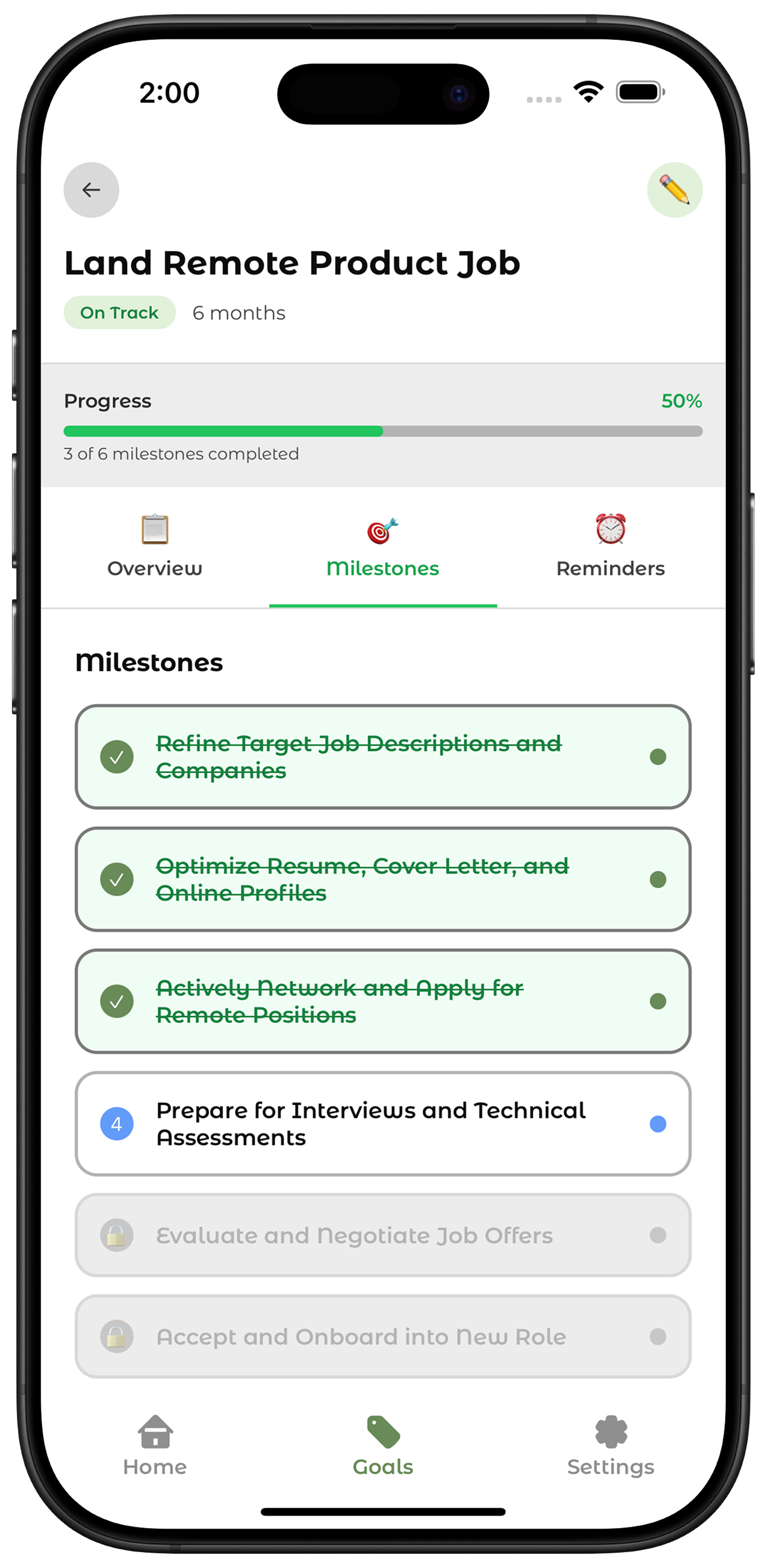 GoalPadi app screenshot