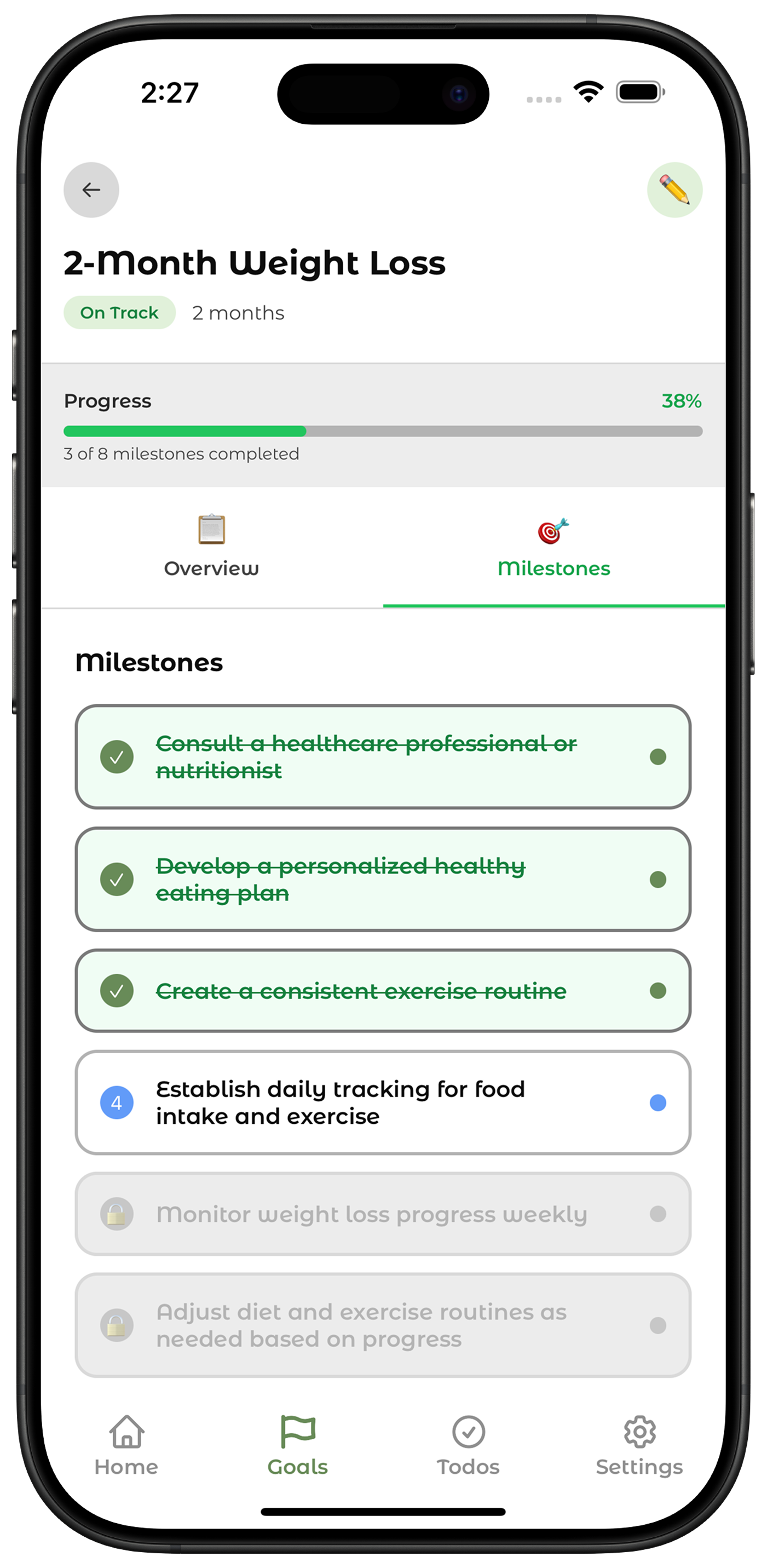 GoalPadi app screenshot