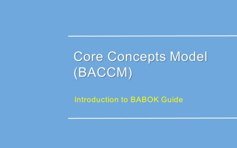 Business Analysis core concepts Model (BACCM)