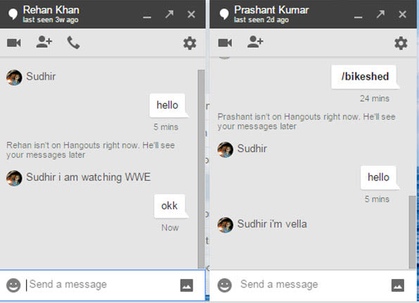 google hangouts chat