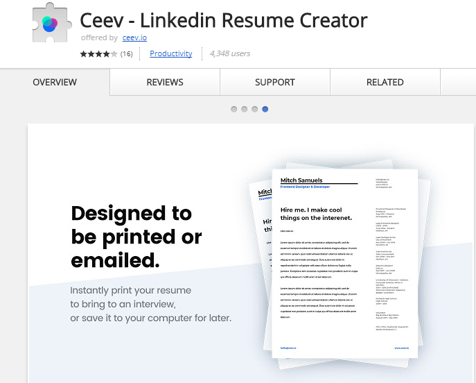 ceev how to generate cv through linkedin profile techcresendo
