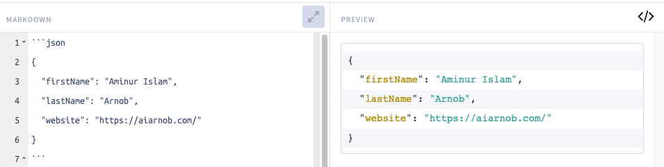 Code Block Markdown
