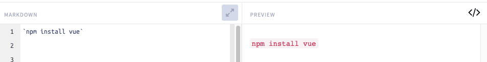 markdown code