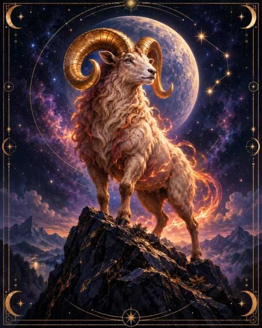Aries zodiac illustration