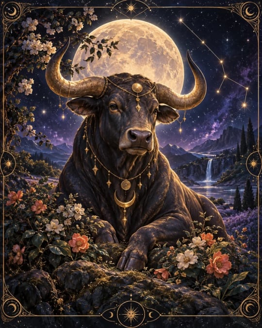 Taurus zodiac illustration