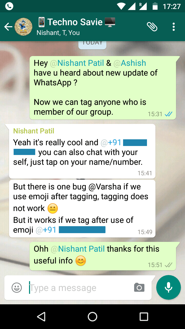 Tagging Feature in WhatsApp Group Tagging Feature in WhatsApp Group