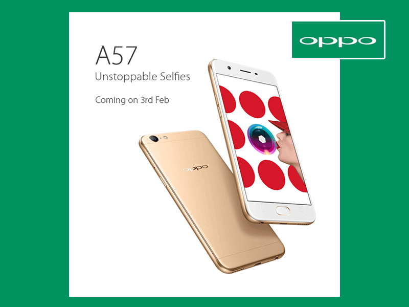 Oppo A57 Selfie Expert Smartphone Launching on 3rd Feb